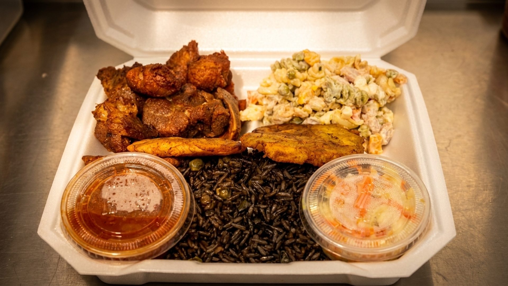 Griot, rice, plantains — the real thing